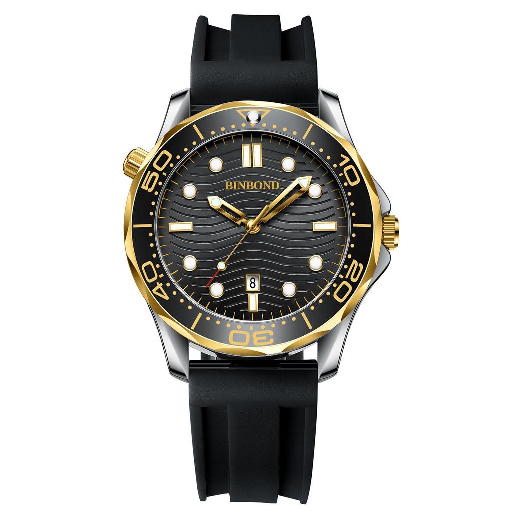Binbond Luxury Men's Quartz Watch - Waterproof, Luminous, Rotating Dial