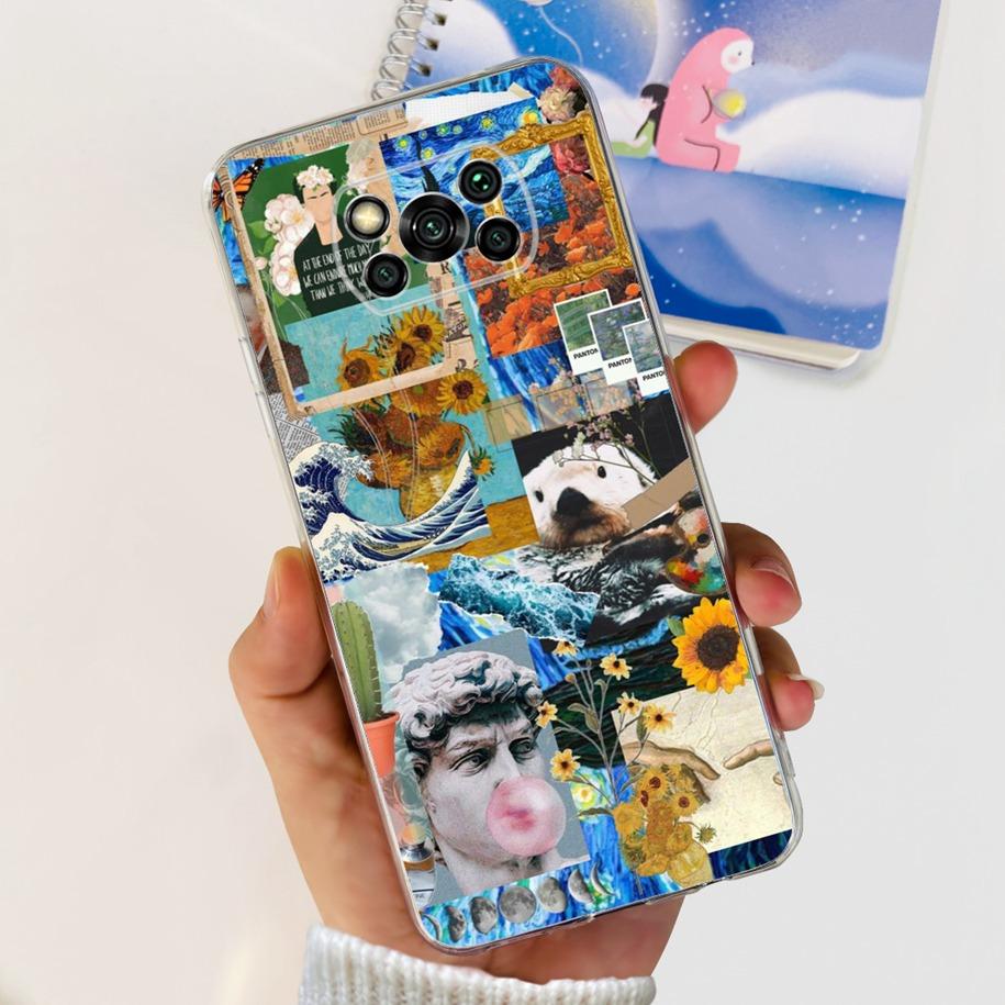 For Xiaomi Poco X3 Pro Phone Case Soft Silicon TPU Shockproof Coque For Poco X3 PocoX3 X 3 NFC Back Cover Bumper Astronaut Funda