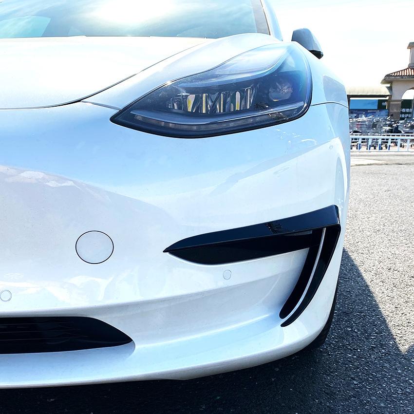 Pentru Tesla Model 3 2017-2023 Spoiler Bară Față Grile Lămpi Ceață Acoperire Garnitură Cuțit Aer Splitter Kit Caroserie Tuning