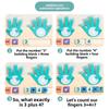 Wooden Finger Numbers Counting Stick Math Toy Kids Early Educational Palm Learning Board Aids