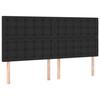 Maison Exclusive - Tête de lit à LED Noir 200x5x118/128 cm Similicuir