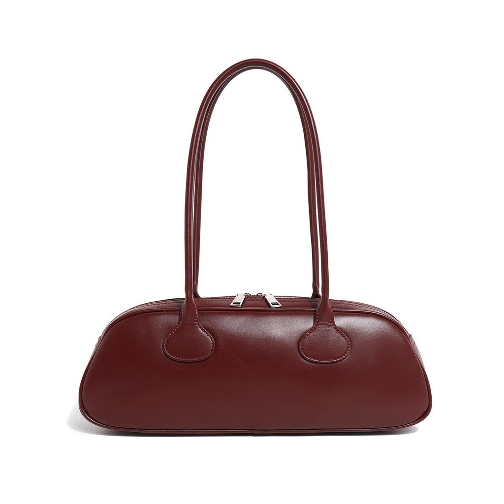 2024 Summer New Niche High-End Single-Shoulder Underarm Bag, Fashionable Large-Capacity Baguette Bag, Bowling Single-Shoulder Bag