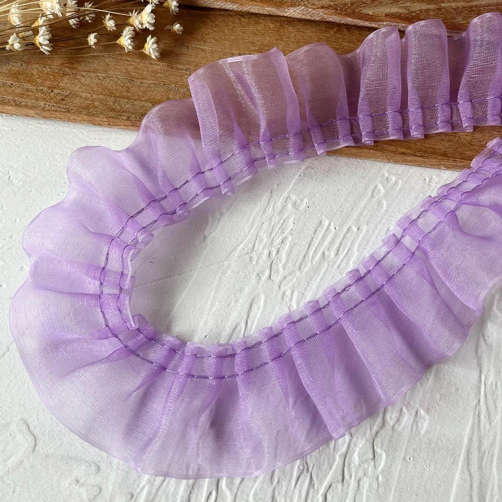 Japanese Black Pleated Lace Skirt DIY Accessories for Baby Clothes and Decorative Curtains