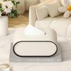 Tissue Box Paper Box Light Luxury Living Room Creative Toilet Paper Case Leather Bedroom Desktop Napkin Storage Box Organization