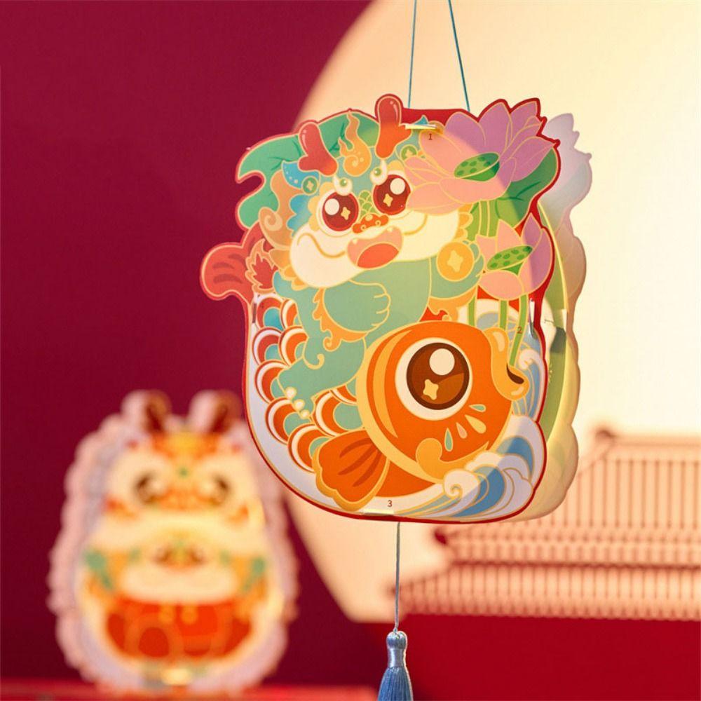 Chinese Style Mid-Autumn Festival Lantern Handmade DIY Material Package Kindergarten