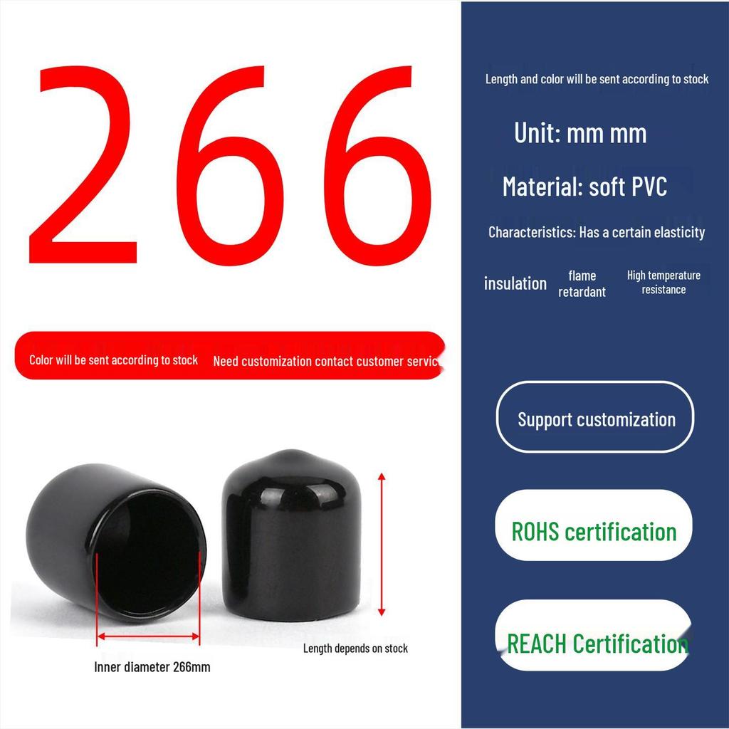 Rubber Sleeve PVC Cap: Dustproof Insulating Bolt Thread & Rebar Protector