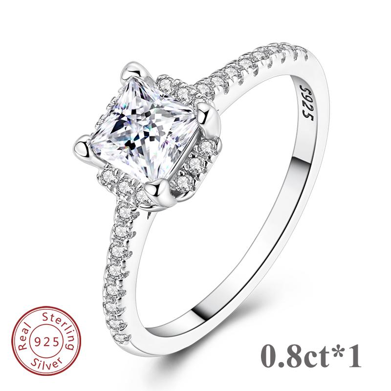 Moissanite Rings copper 0810CT Classic Sparkling Eternity Band Engagement Wedding Ring for Lady Women Bride High Quality