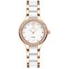 MAYZHISU Luxus Damen-Quarz-Uhr mit Legierungs-Keramik-Armband Wasserdicht Mode Damen-Armbanduhr für Damen Weibliche Uhr Geschenke