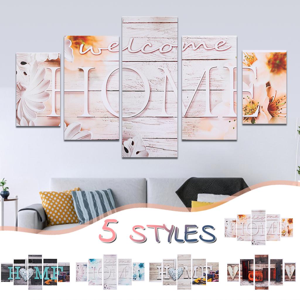 Buy Living Room Home Wall Decoration Painting 5 Panels HOME Wall Art