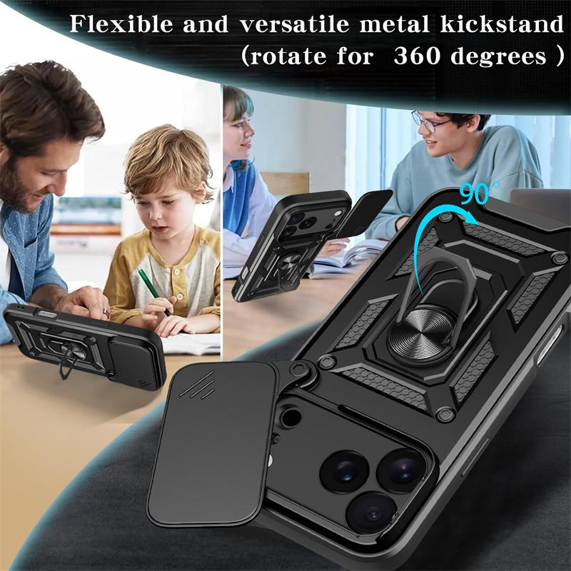 Armor Funda For iPhone 17 Pro Max Case Car Magnetic Holder Ring Case For iPhone17 Pro Air 17Pro Max Camera Lens Protection Cover