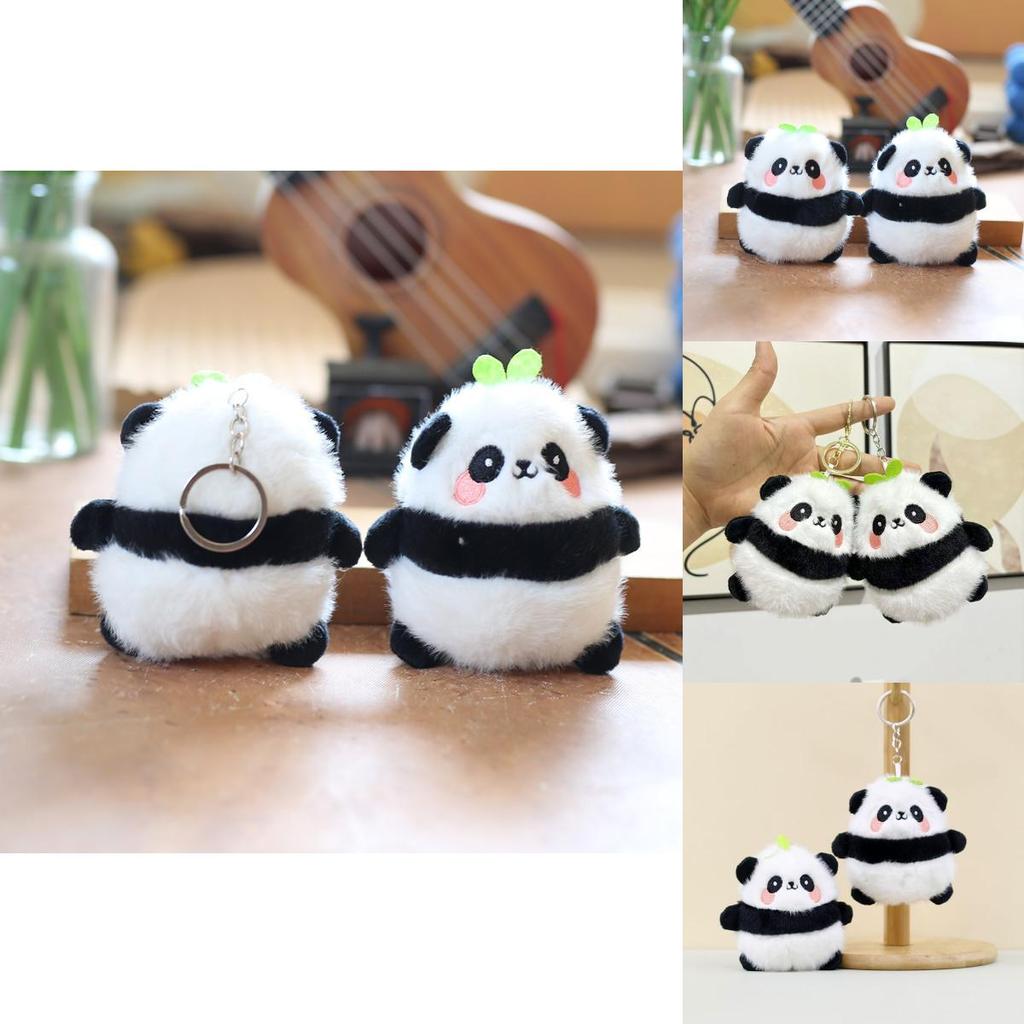 Panda Plush Keychain Short Plush Bag Accessory Cross-border Gift**