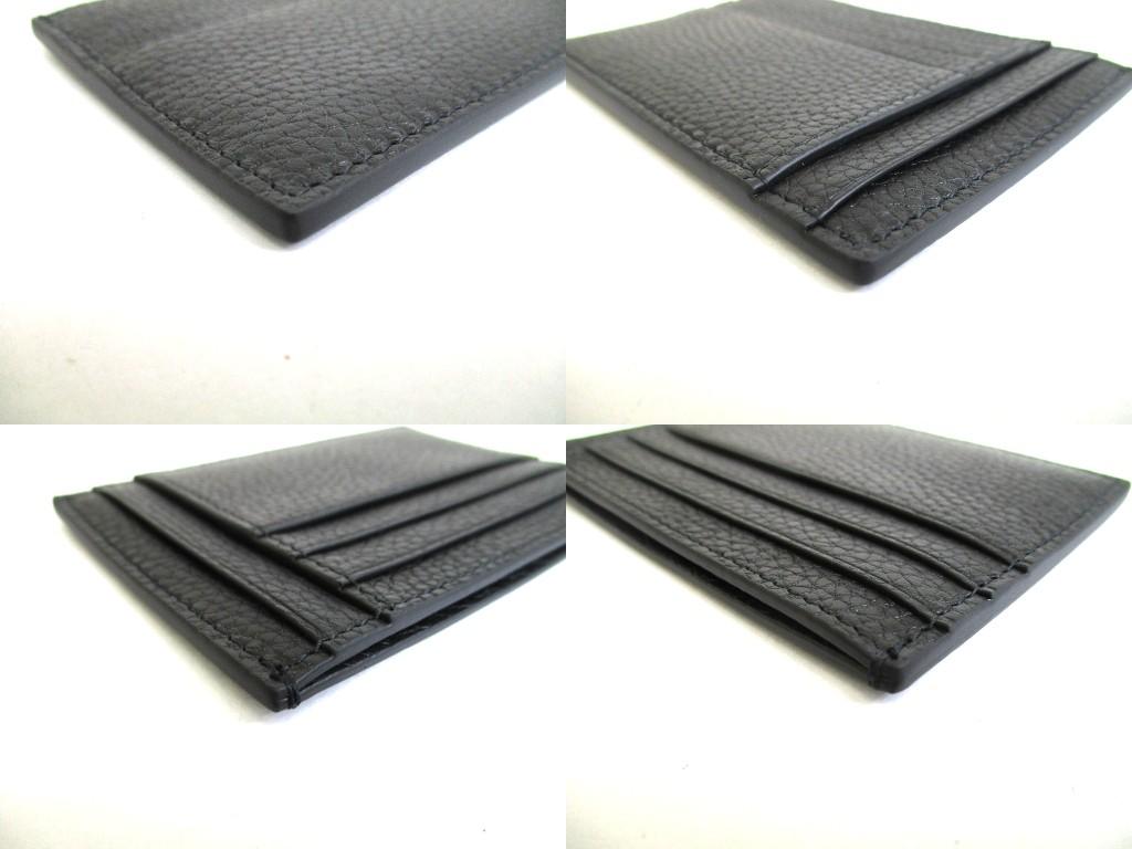 Authentic GUCCI Jumbo GG Black Leather Credit Card Holder #b252 Seller refurbished