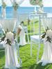 Chair Back Flower Artificial Floral Decoration for Wedding Celebration Banquet Yellow