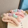 Non-Slip Love Women Hair Accessories Cartoon Plush Headband Wash Face Hair Band Elastic Hair Turban