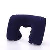 Almohada de Viaje en Forma de U Coche Aire Vuelo Oficina Almohada Inflable para el Cuello Funda de Felpa Corta Soporte de PVC Reposacabezas Cojín Suave para Lactancia