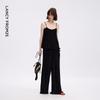 Langzi Resort Style Pleated Strappy Sleeveless Top