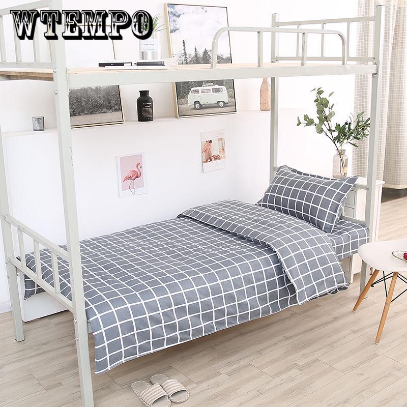 Student Dormitory Special Three-piece Bedroom Single Bedding Sheets Have Been Hooded In A Single Sleeve