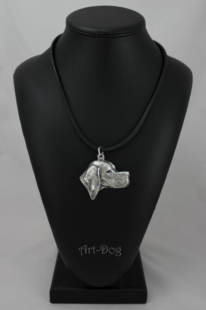English Pointer - Halskette mit Hund, versilberter Anhänger für Hundefans, einzigartiger Schmuck der Marke Art-Dog