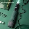 Three-Fold Automatic Reverse Umbrella with Reflective Edging & LED Light, Customizable Logo, All-Weather Protection for Business Use