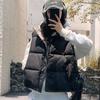 Women wearing vests on both sides, autumn and winter new stand-up collar sleeveless large size loose and thin warm jacket