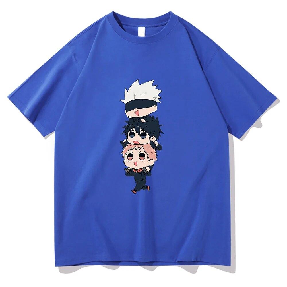 Jujutsu Kaisen Camiseta Moda Unisex Harajuku Divertido Kawaii Yuji Megumi Gojo Camiseta Unisex Anime Unisexga Camisetas de Algodón Camisas Corea Unisex