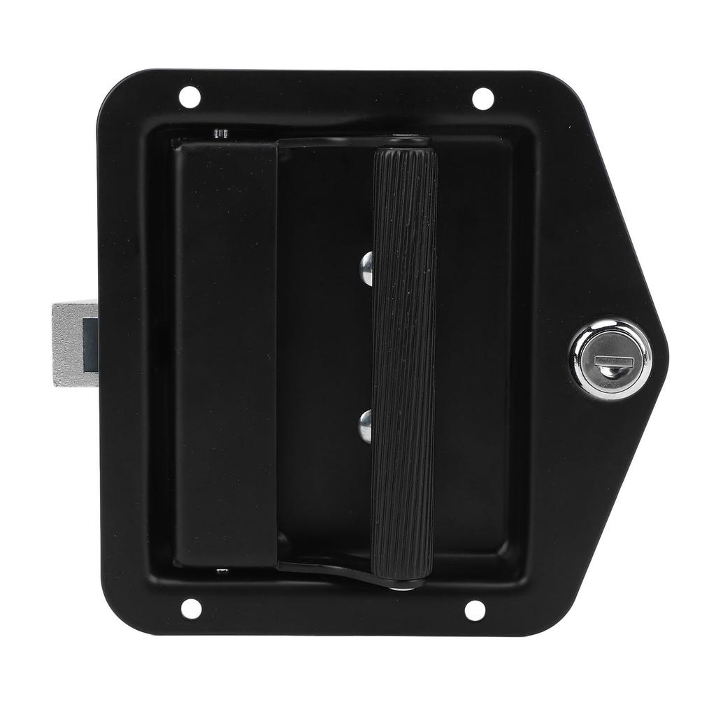 Tool Box Latch Carbon Steel 5.5x5.5in Flush Mount RV Toolbox Handle Lock with Handle and Keys for Caravan Truck RV