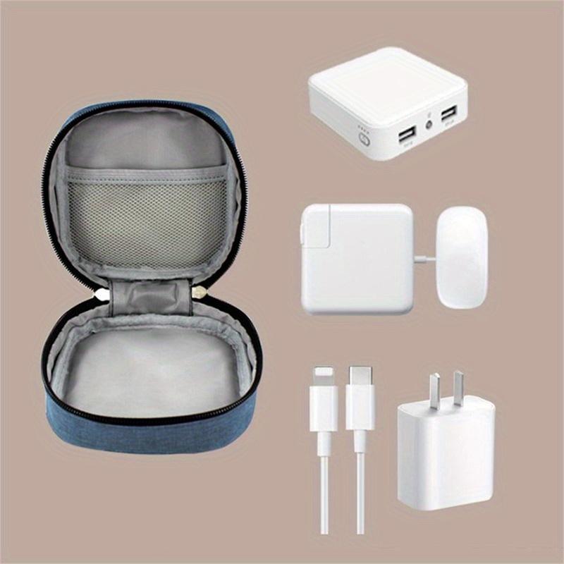 Mini Bolsa Digital Cuadrada para Almacenamiento Adaptador Cable de Alimentación de Datos Auriculares Ratón Estuche Organizador Portátil Impermeable Bolsita para el Hogar y Viajes