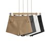 2026 Women's Slim High Waist Khaki Suit Shorts - Elegant, Straight Leg Casual Hot Pants