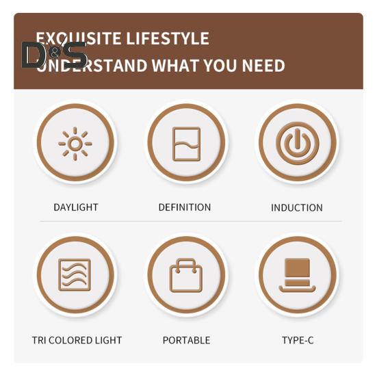 LED Lighted Makeup Mirror 3 Colors Lighting Adjustable Flip Mirror USB Rechargeable Portable Travel Mini Vanity Mirror with Lamp