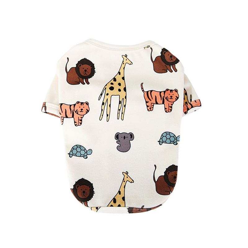 

Весенне-летняя повседневная футболка для кошек и собак с принтом животных, удобная дышащая футболка с изображением щенка и котенка XXL