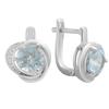 Silver Earrings with Natural Topaz 3.197ct (2179528)