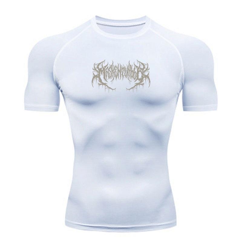 Men's Compression Quick Dry Athletic T-shirt, Slim Fit Breathable Sports Workout Shirt for Gym Running Training Casual Active Wear