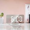 Digital Alarm Clock Large Display LED Mirror Electronic Clocks with Snooze Dual USB Ports 3 Adjustable Brightness Home