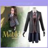 Matilda Cosplay Kostým Velikosti pro dospělé/děti Šedá Školní Uniforma