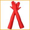 Elbow Length Sleeve Evening Gloves For Women Stretchy Soft Red Vintage Themed Event Accessories