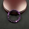 1Amethyst beaded elastic bracelet handmade with elastic cord8mm Ideal gift for both men and women, suitable as an everyday clothing accessory