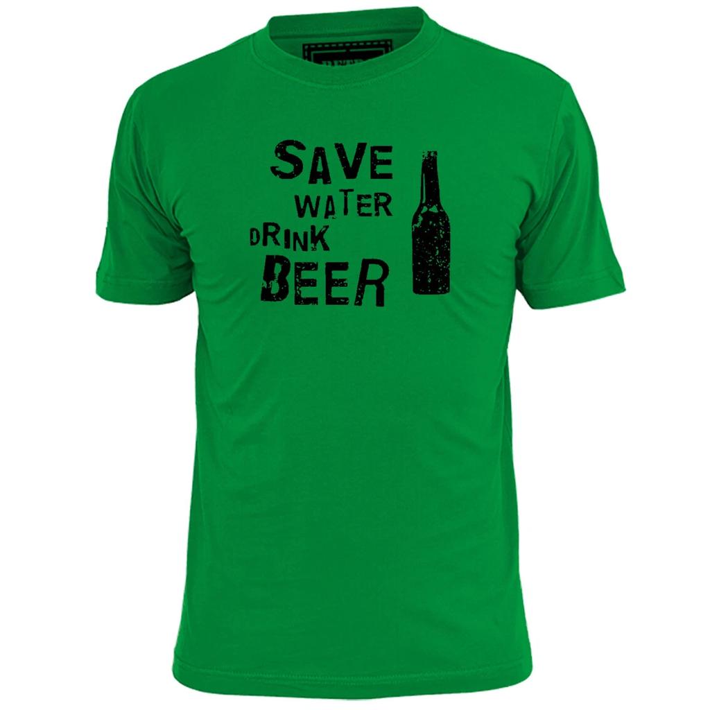 Mens Save Water Drink Beer (v2) Funny Alcohol T shirt