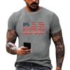 Men's Loose Fit Short Sleeve T-Shirt Dad Print Casual Summer Daily Wear Comfortable Crew Neck Tee for Outdoor Activities