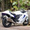 1:12 Suzuki Hayabusa Gsx-1300R Aleación Deporte Modelo de Motocicleta Fundición a Presión Modelo de Motocicleta de Carreras Callejeras Sonido y Luz Juguete para Niños Regalo