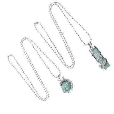 Pack of 2 Natural Stone Cylinder Pendant Necklace Skin Safe Stones Fashion Neck Jewelry Suitable for Any Occasion
