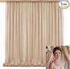 1 Panel Chiffon Backdrop Curtains, Wrinkle-Free Sheer Chiffon Fabric Curtain Drapes Wedding Ceremony Arch Party Stage Decor