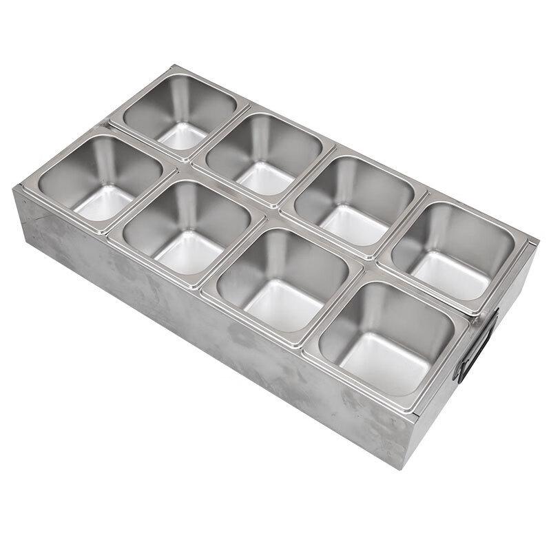 Commercial Stainless Steel 6-Compartment Condiment Organizer Rack