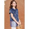 New Chinese Style Blue and White Porcelain Shirt