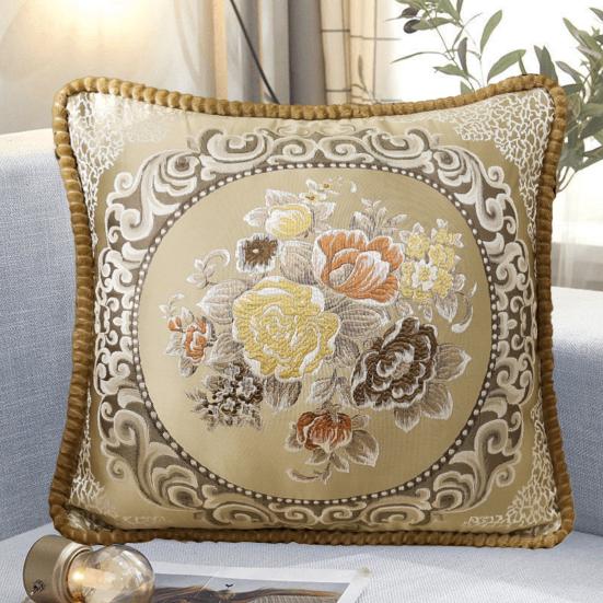 Firkantet putetrekk Vaskbart Dekorativ Komfortabel berøring Stilig 45x45 cm Blomstermønster Deksel Sofadekorasjon Hjemmeinnredning