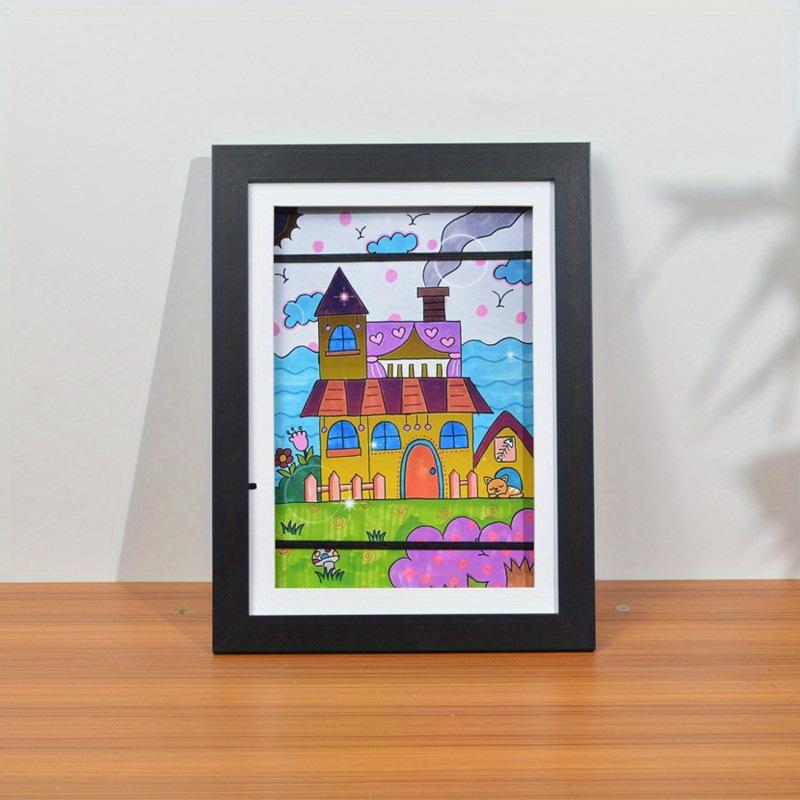 A4 Kinder Kunst Rahmen Magnetische Front Öffnung Wechselbarer Kinder Frametory Für Poster Foto Zeichnung Malerei Bildanzeige Heimdekor