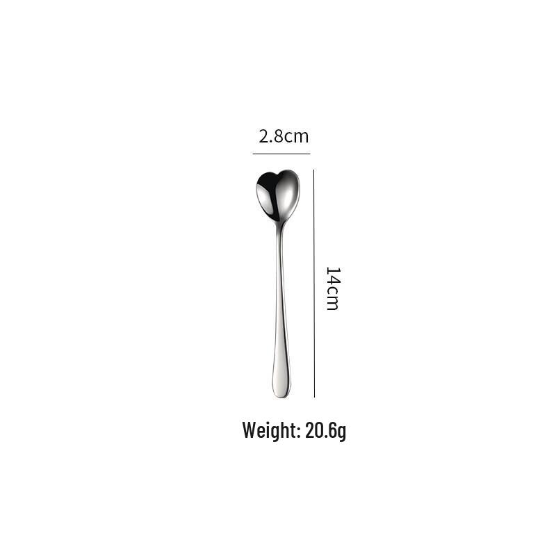 Stainless Steel Heart-shaped Spoon Set