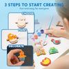JOYFY 12 Wooden Magnet Creativity Arts & Crafts Painting Kit for Kids Decorate Painting Gift for Halloween Crafts Birthday Gift