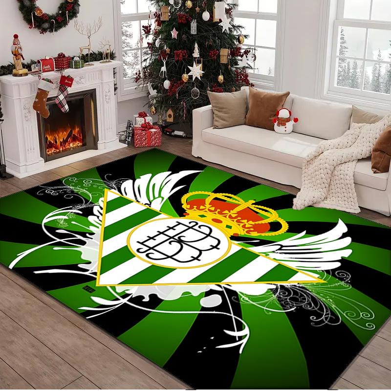 1PC rug Real Betis Crest Artwork Carpet, Chair Rug,Area Rug for Office Bedroom living rooms bedroom, Doormat decor Christmas fan gifts