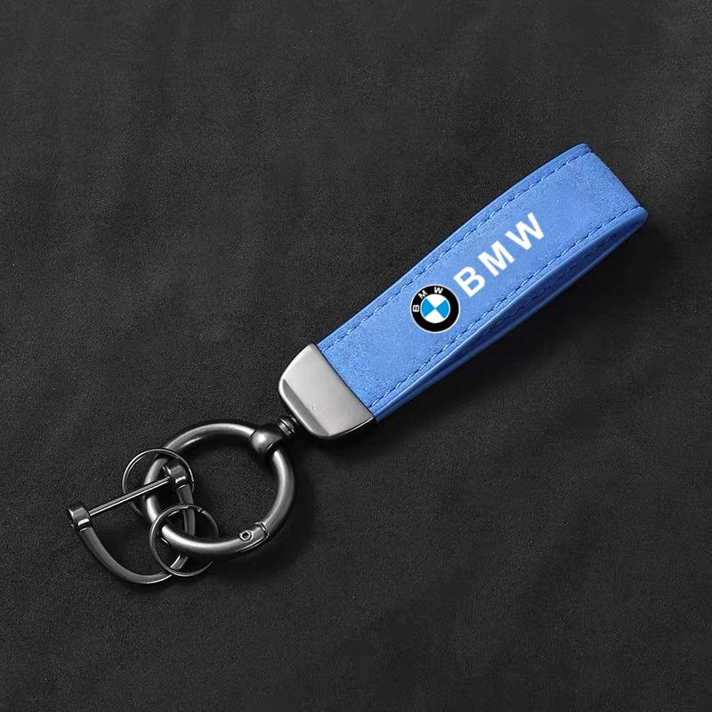 Car Styling Emblem Alloy Keyring Suede Leather Keychain For BMW M E46 E90 E60 F30 G20 X1 X2 X3 X4 X5 X6 X7 i3 i4 i5 i7 M2 M4 jbvr38
