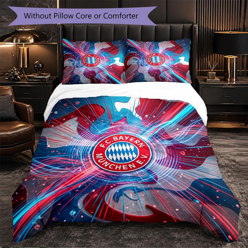 Set Biancheria da Letto Bayern Monaco Modello 3 Pezzi Morbida Copripiumino in Microfibra con Federe per Camera da Letto